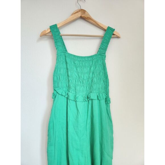Anthropologie If By Sea Smocked Square-Neck Jumpsuit | Size S - Picture 6 of 10